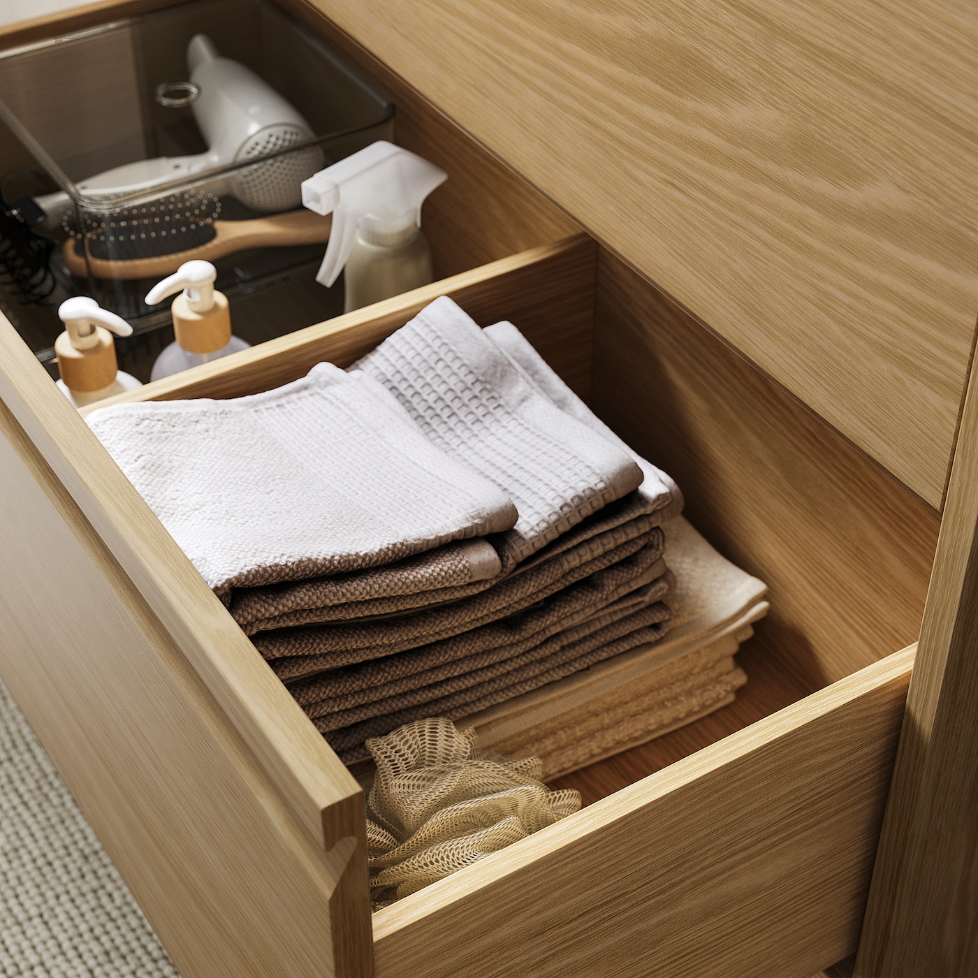ÄNGSJÖN / ORRSJÖN wash-stnd w drawers/wash-basin/tap oak effect - IKEA
