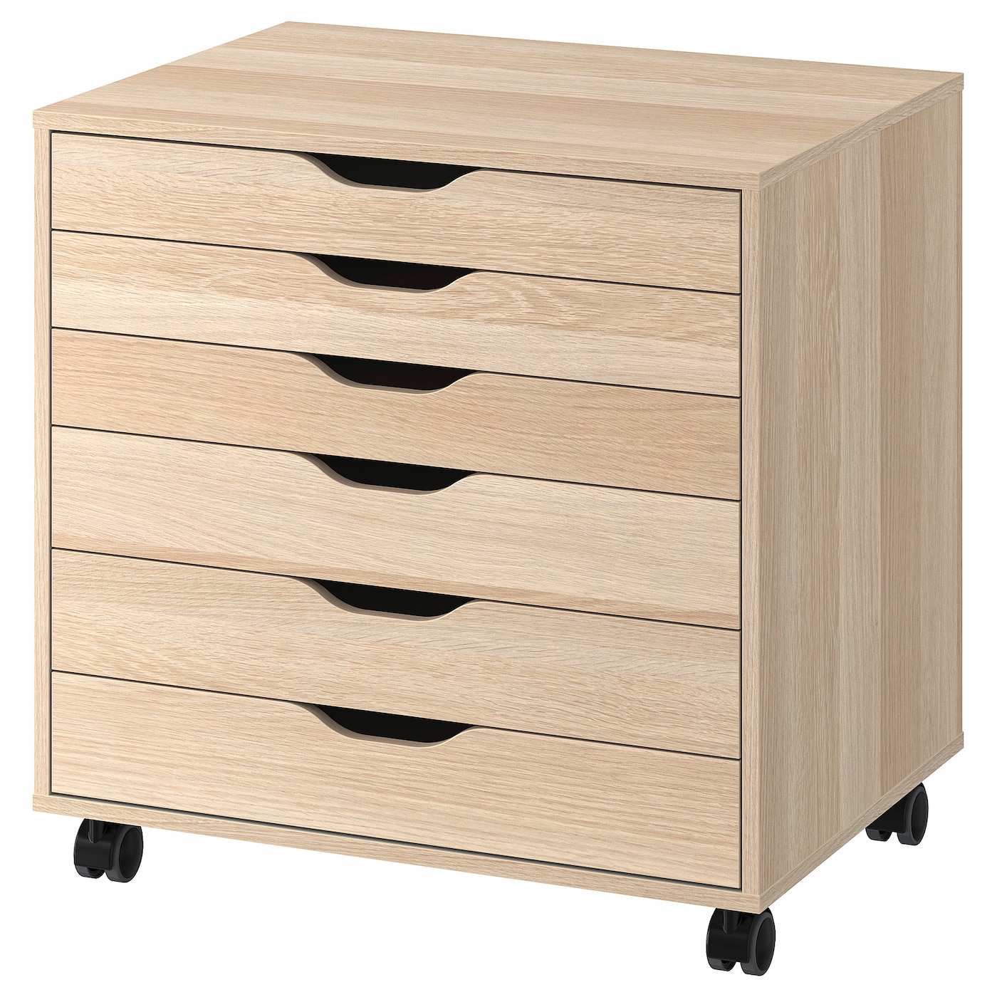 ALEX drawer unit on castors white stained/oak effect - IKEA