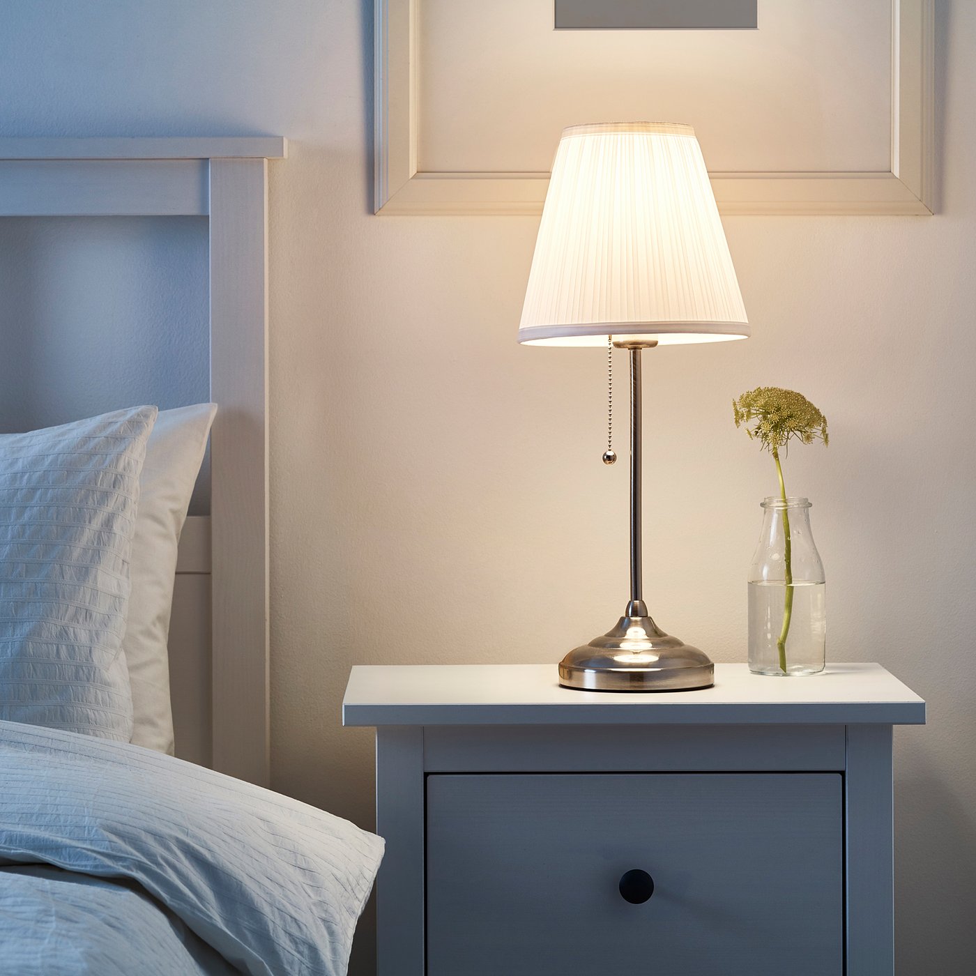 ÅRSTID table lamp nickel-plated/white - IKEA
