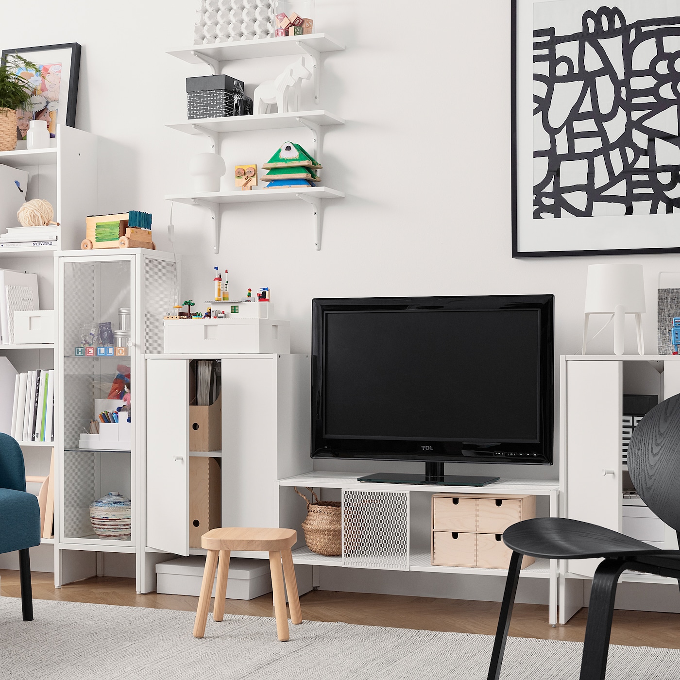 BAGGEBO TV bench metal/white - IKEA