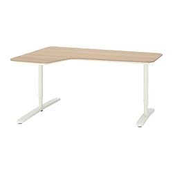 BEKANT desk with screen white/dark grey - IKEA