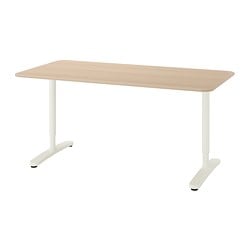 BEKANT desk with screen white/dark grey - IKEA