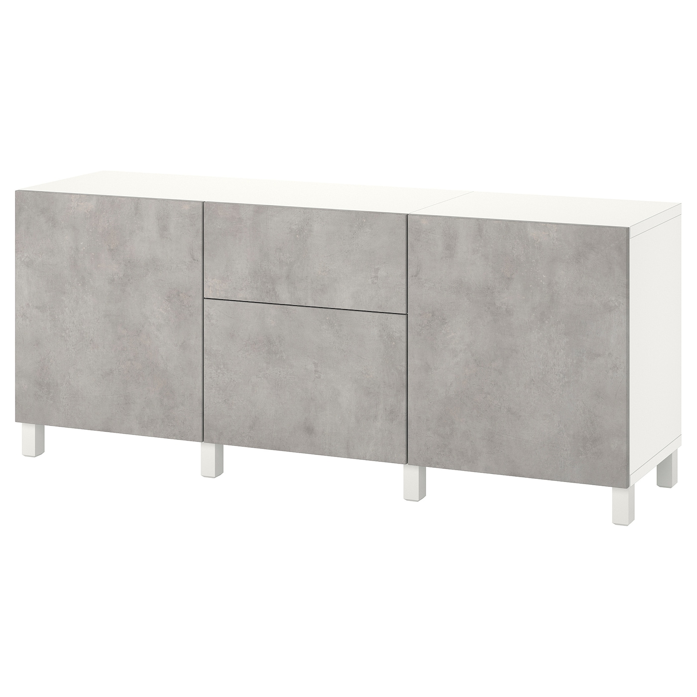 BESTÅ storage combination with drawers white Kallviken/light grey 