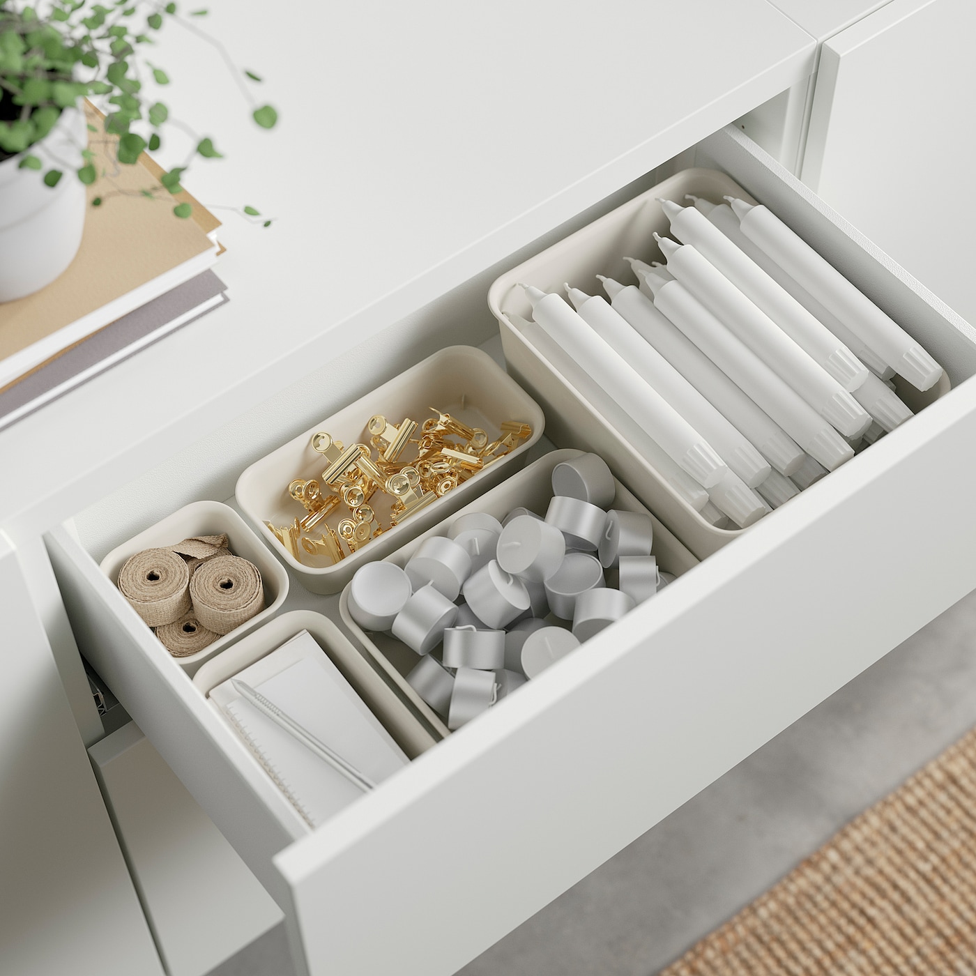 BESTÅ storage combination with drawers white Studsviken/Stubbarp 