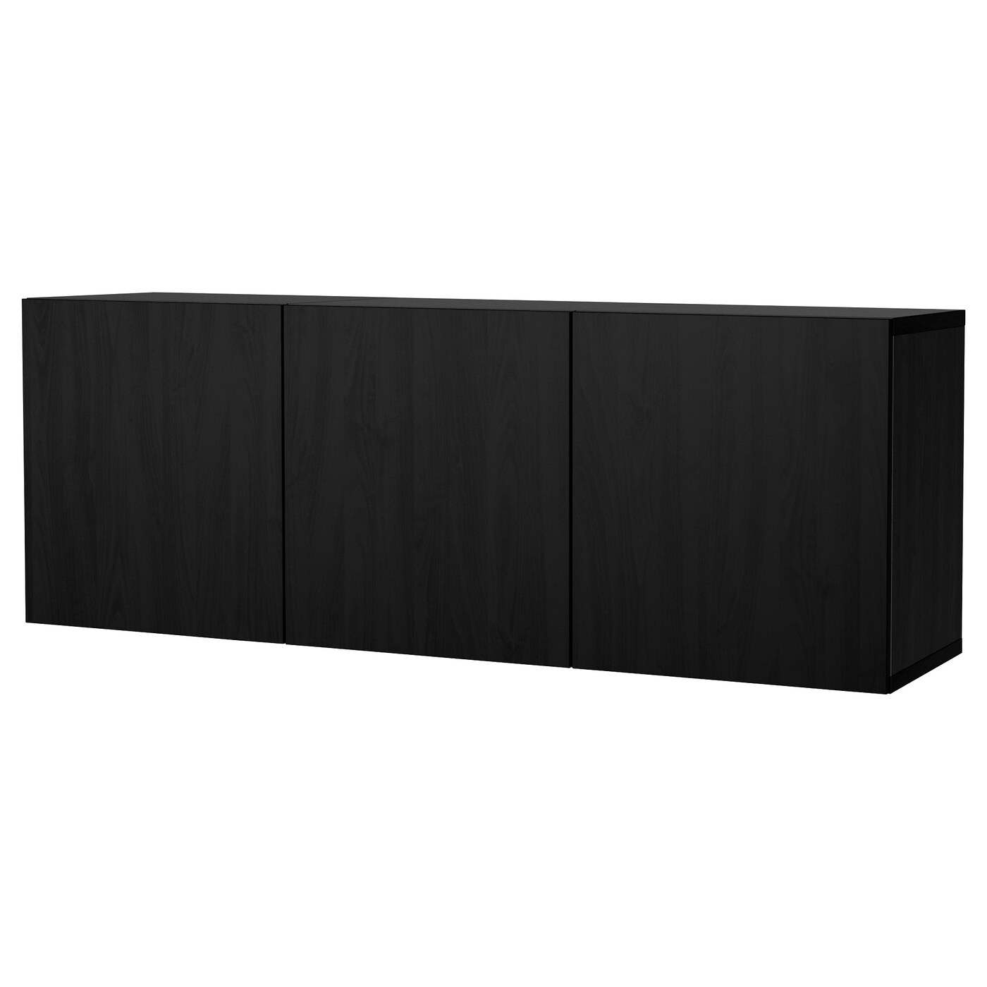 BESTÅ wall-mounted cabinet combination black-brown/Lappviken black ...