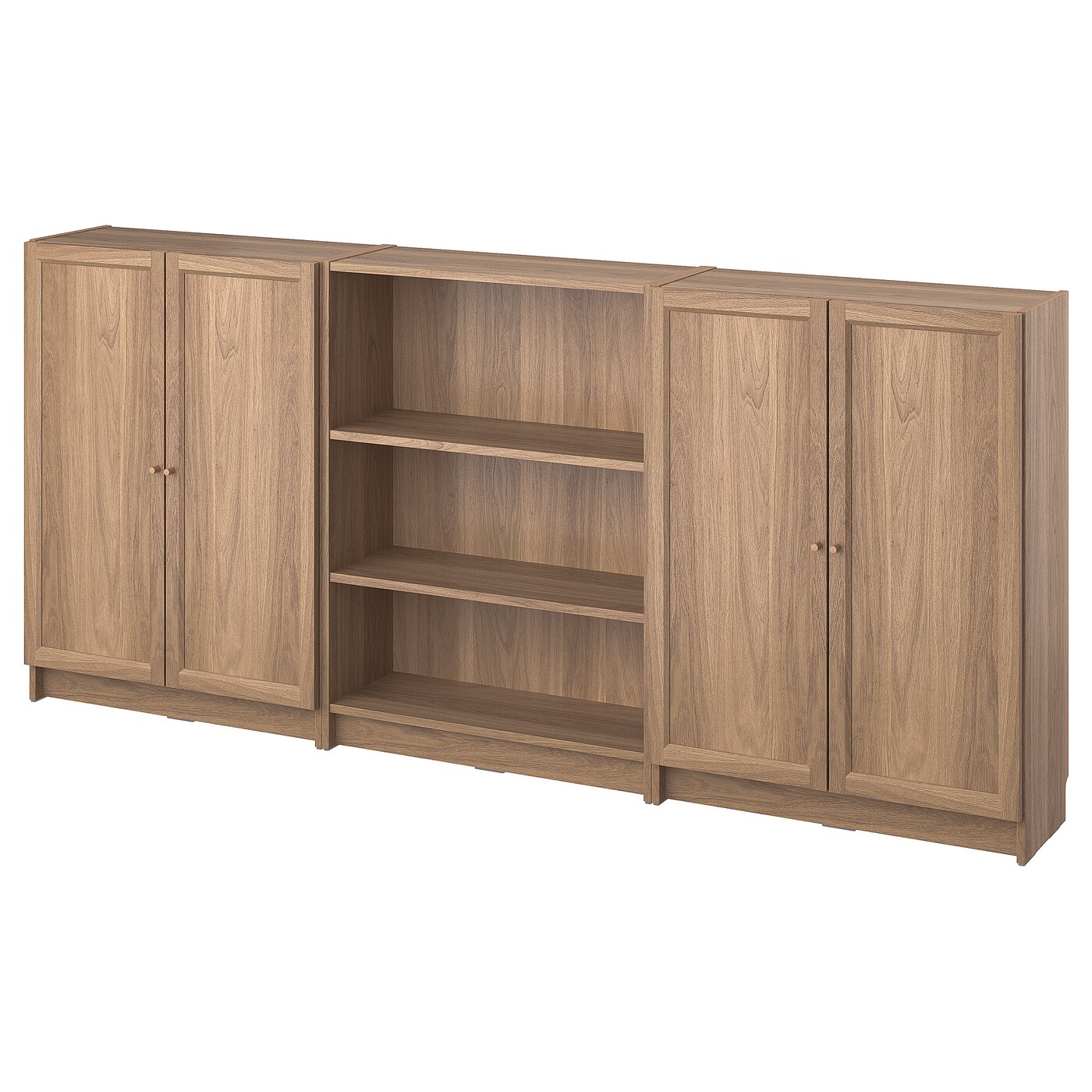 BILLY / OXBERG bookcase combination with doors oak effect - IKEA