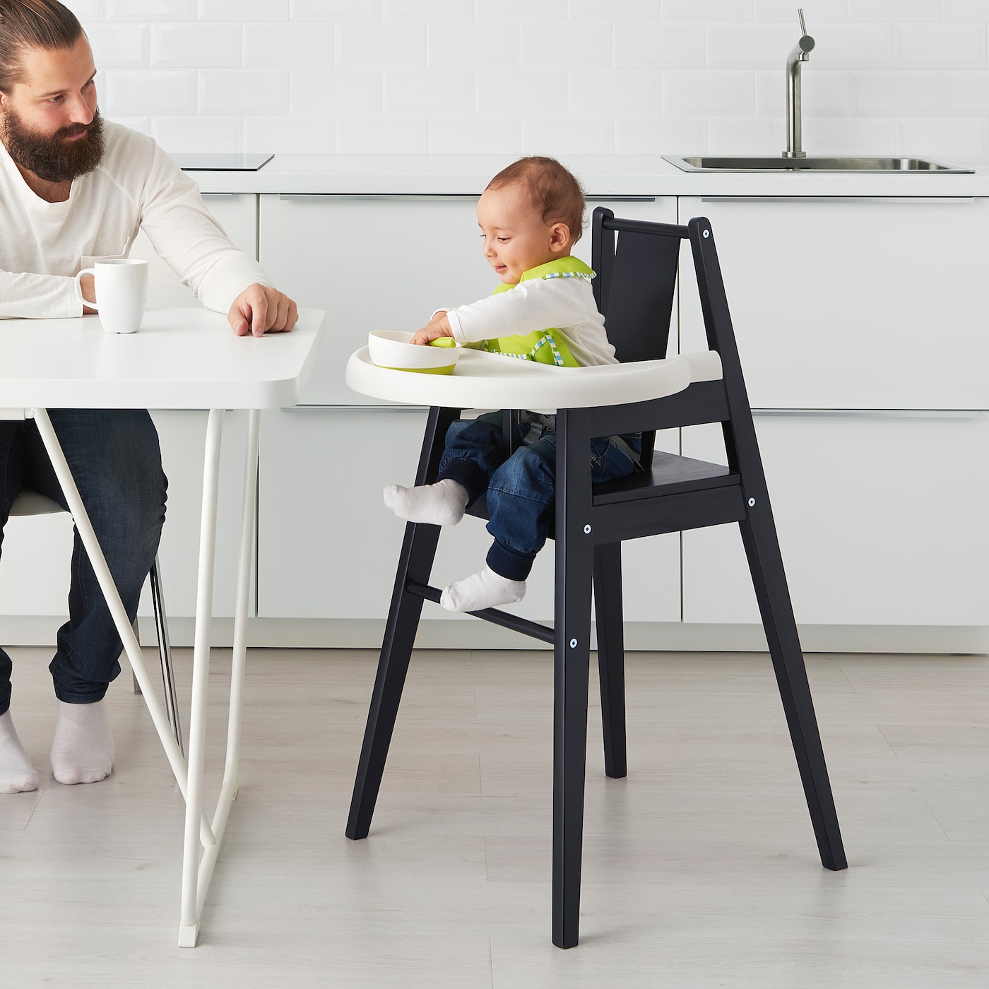 BLÅMES highchair with tray black - IKEA
