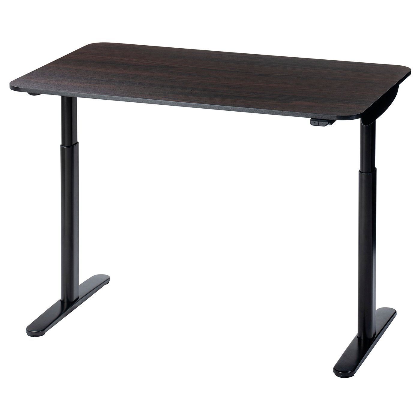BOLLSIDAN desk sit/stand walnut effect/black IKEA