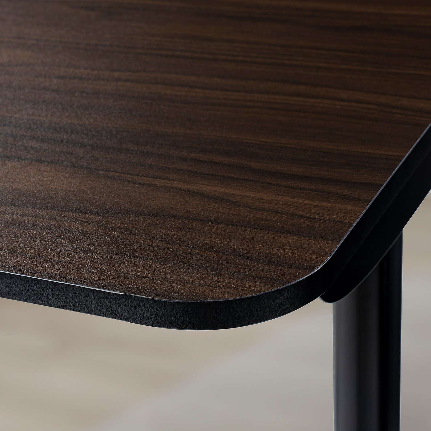 BOLLSIDAN desk sit/stand walnut effect/black IKEA