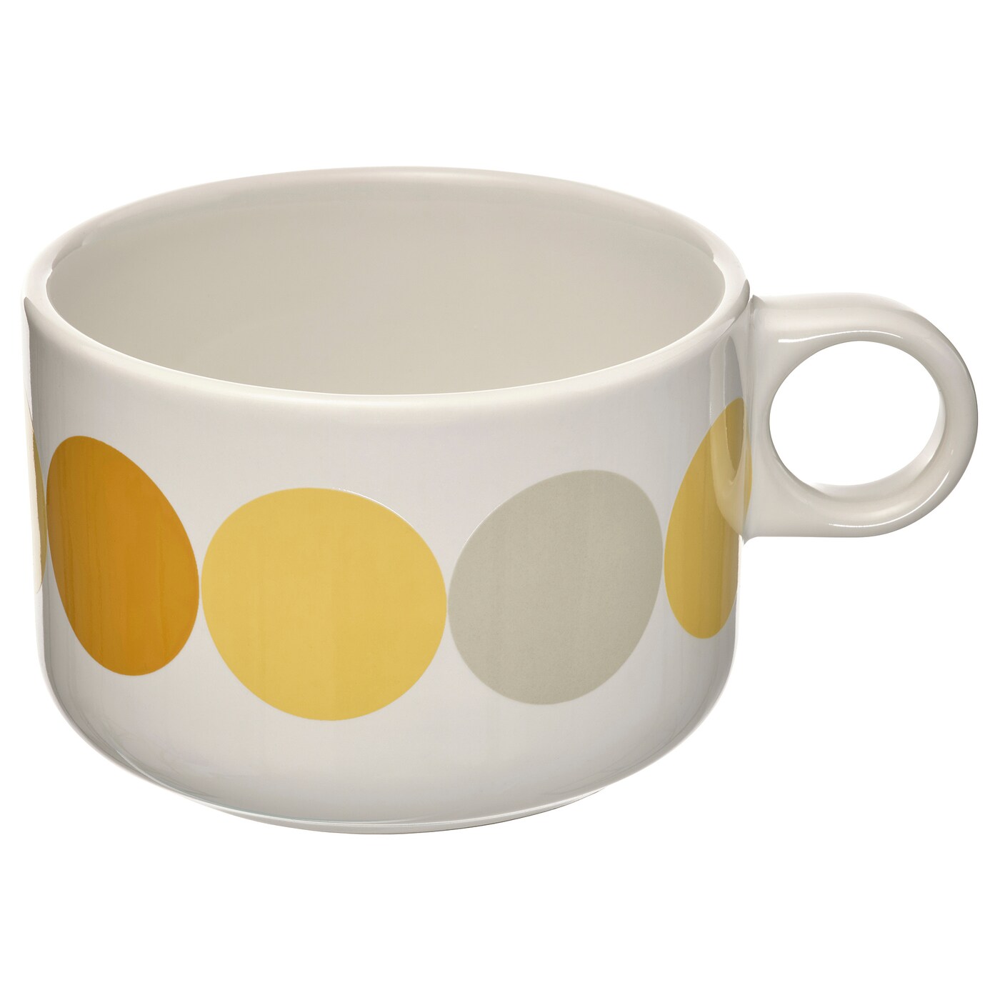 BRÖGGAN mug dot pattern white/yellow - IKEA