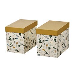 LYSMASK box, set of 4, patterned/multicolour - IKEA