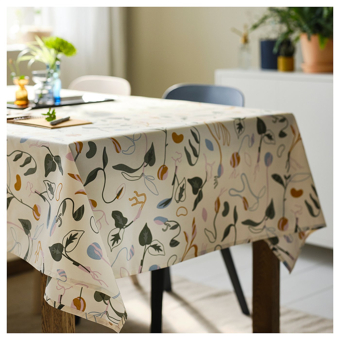 DAKSJUS tablecloth wipeable/sprout patterned off-white - IKEA