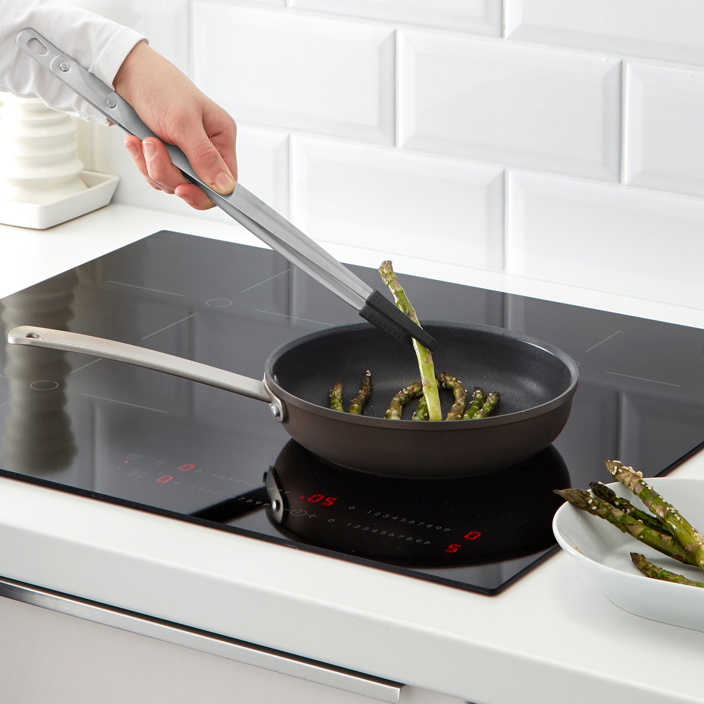 DIREKT 3-piece kitchen utensil set black/stainless steel - IKEA