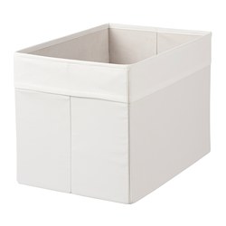 TJENA storage box with lid, white, 25x35x20 cm (9 ¾x13 ¾x7 ¾) - IKEA CA