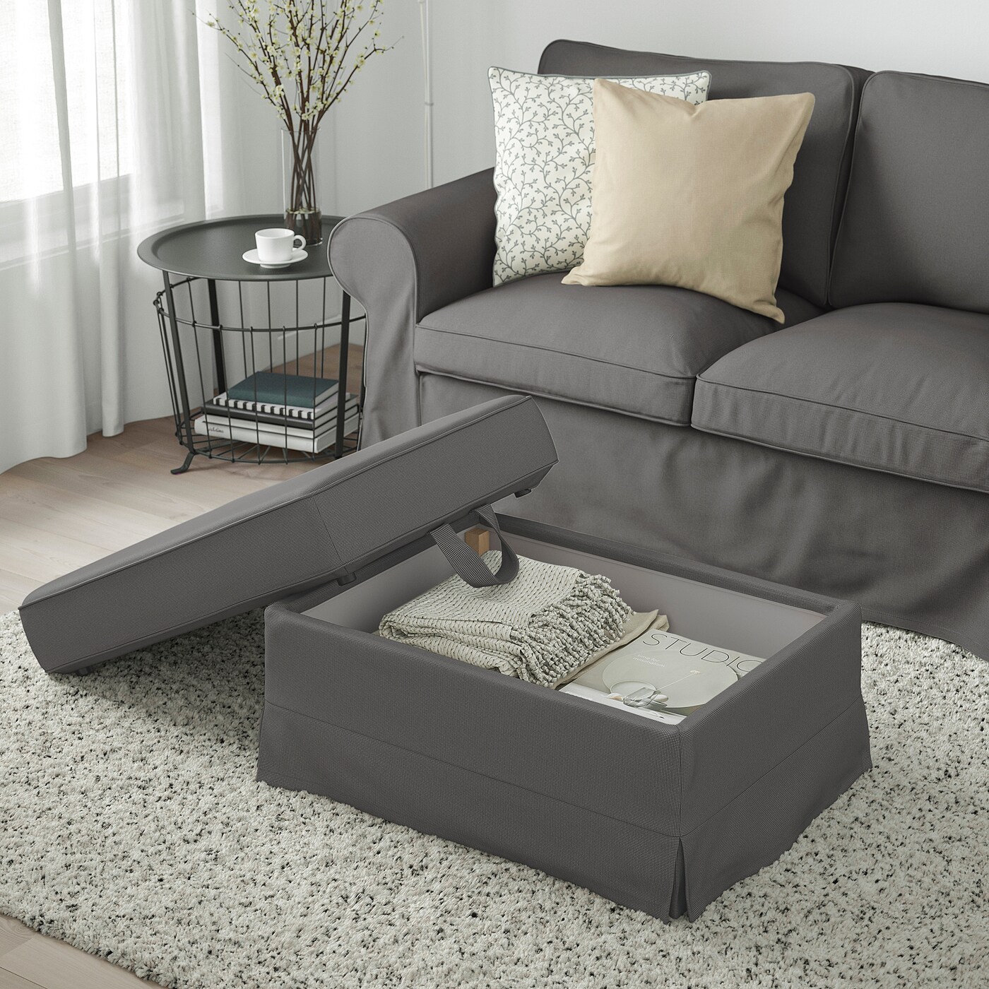 EKTORP footstool Remmarn light grey - IKEA