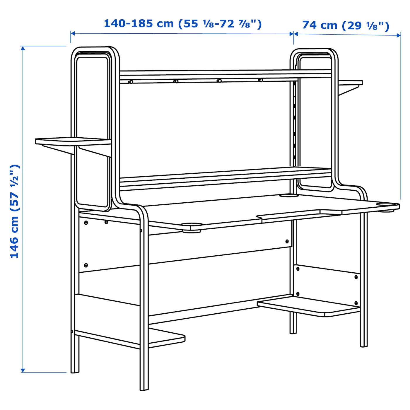 FREDDE gaming desk white - IKEA