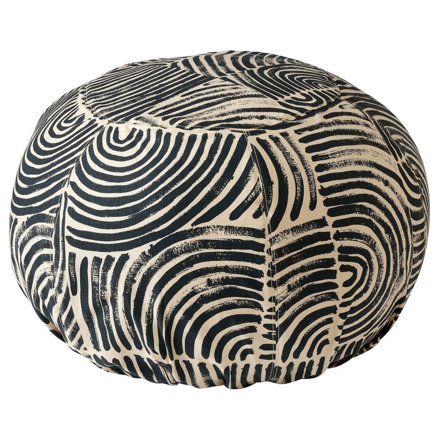 FRÖDD floor cushion black/patterned - IKEA