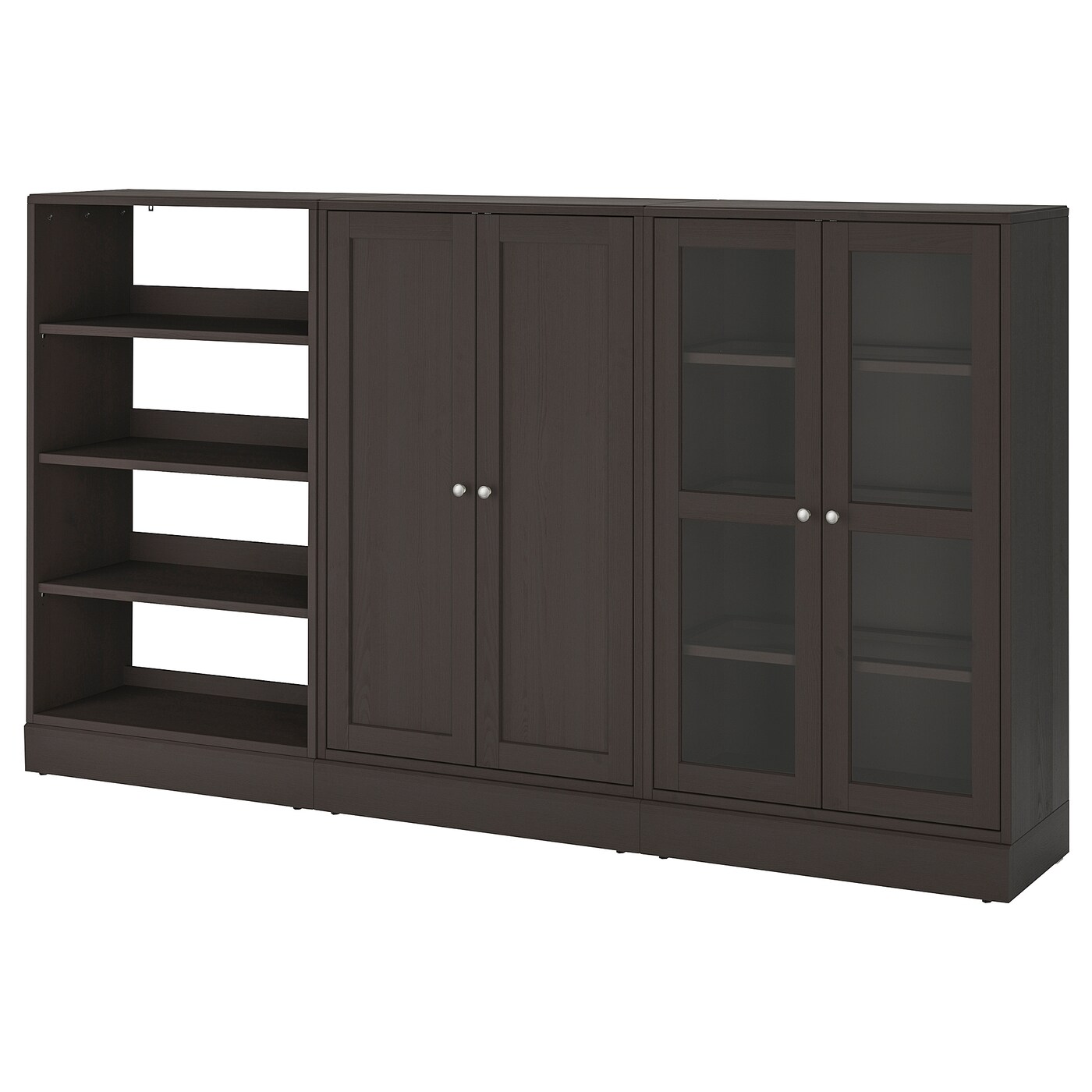 Havsta Storage Combination W Glass Doors Dark Brown Ikea 8408