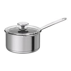 HEMKOMST pot with lid stainless steel/glass - IKEA