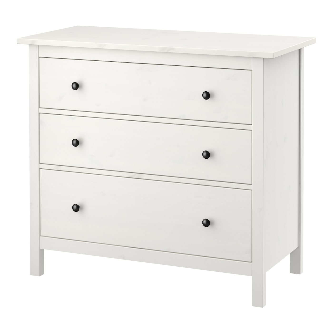 HEMNES chest of 3 drawers white stain - IKEA