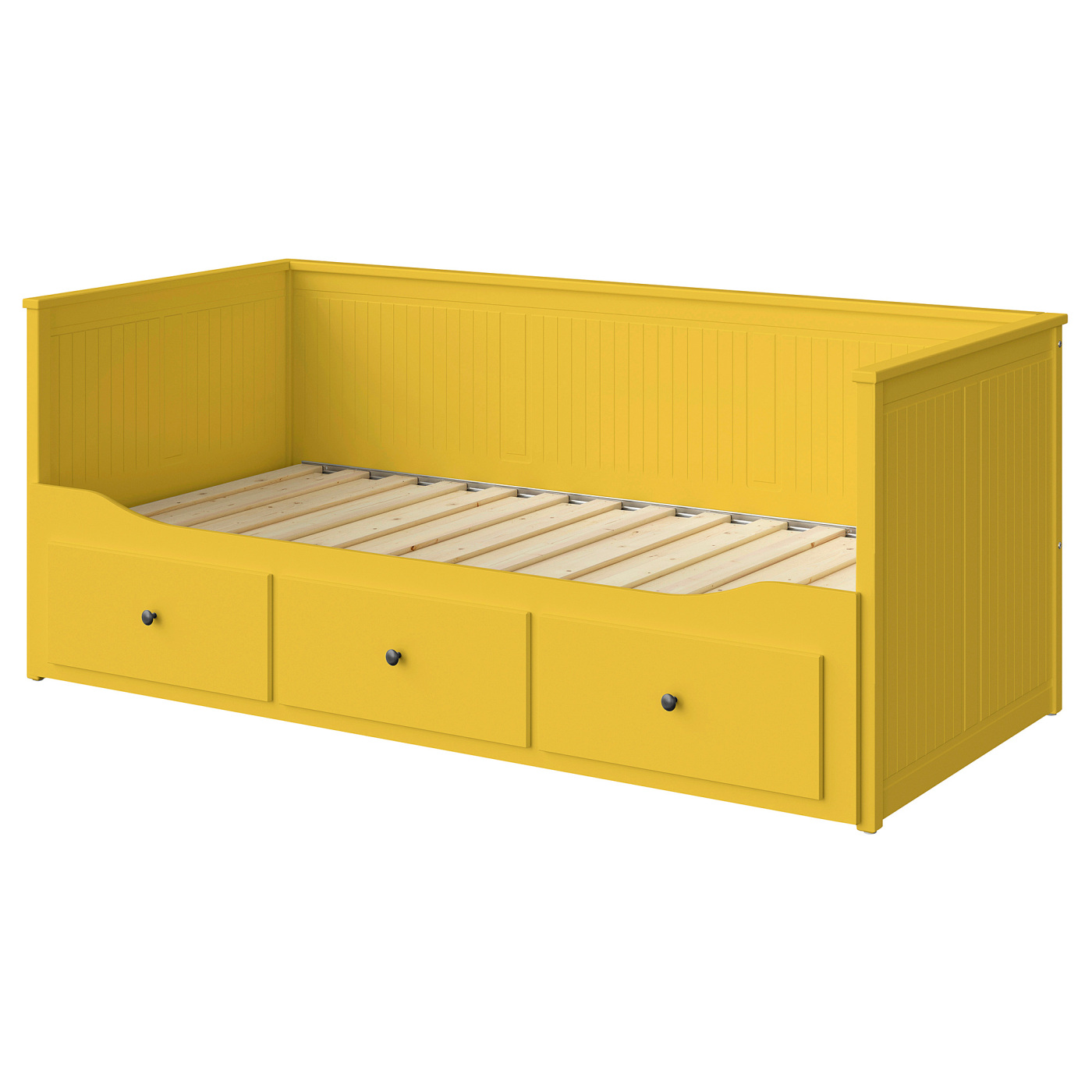 Hemnes day bed frame with 3 drawers yellow ikea