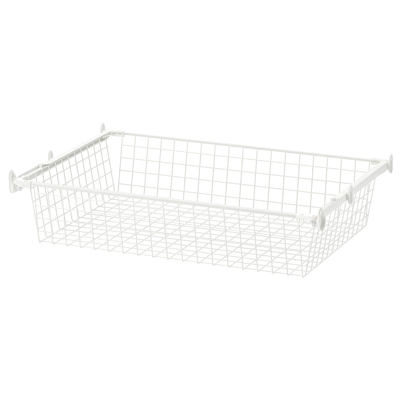 HJÄLPA wire basket with pull-out rail white - IKEA