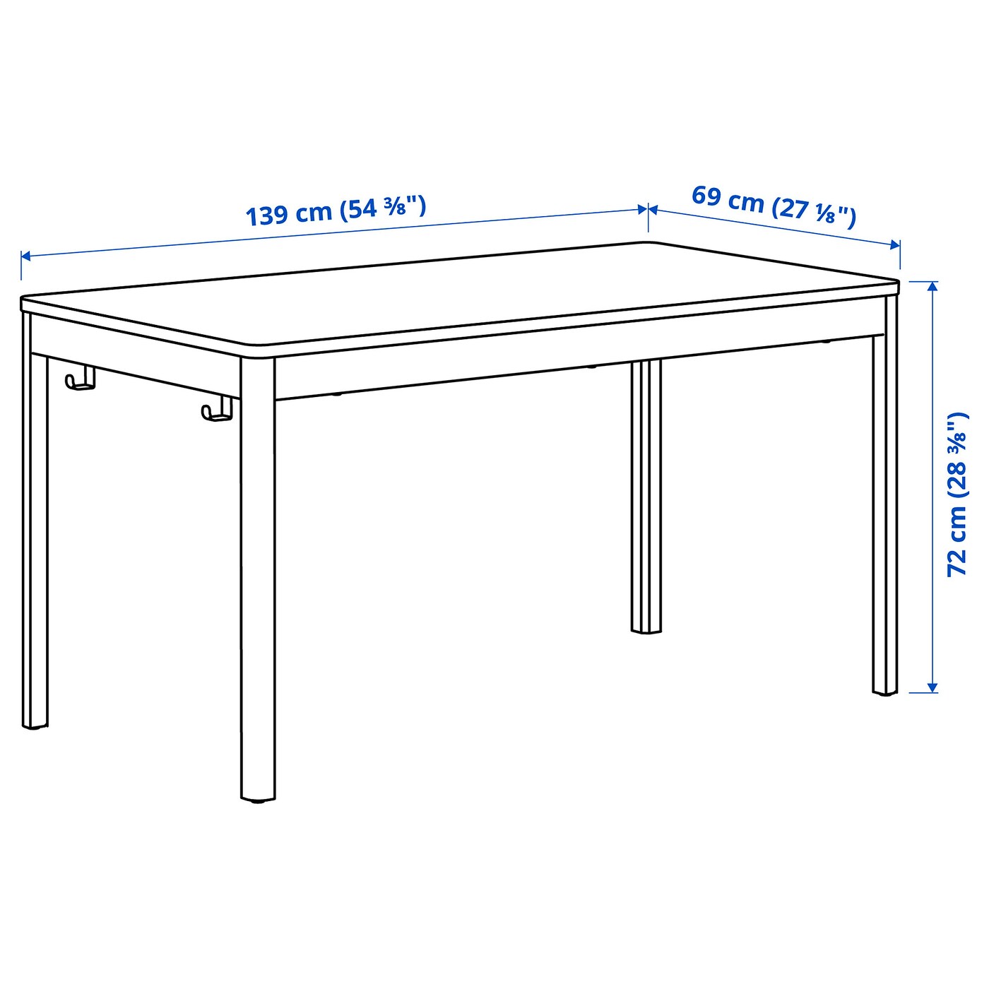 IDÅSEN underframe for table top beige - IKEA