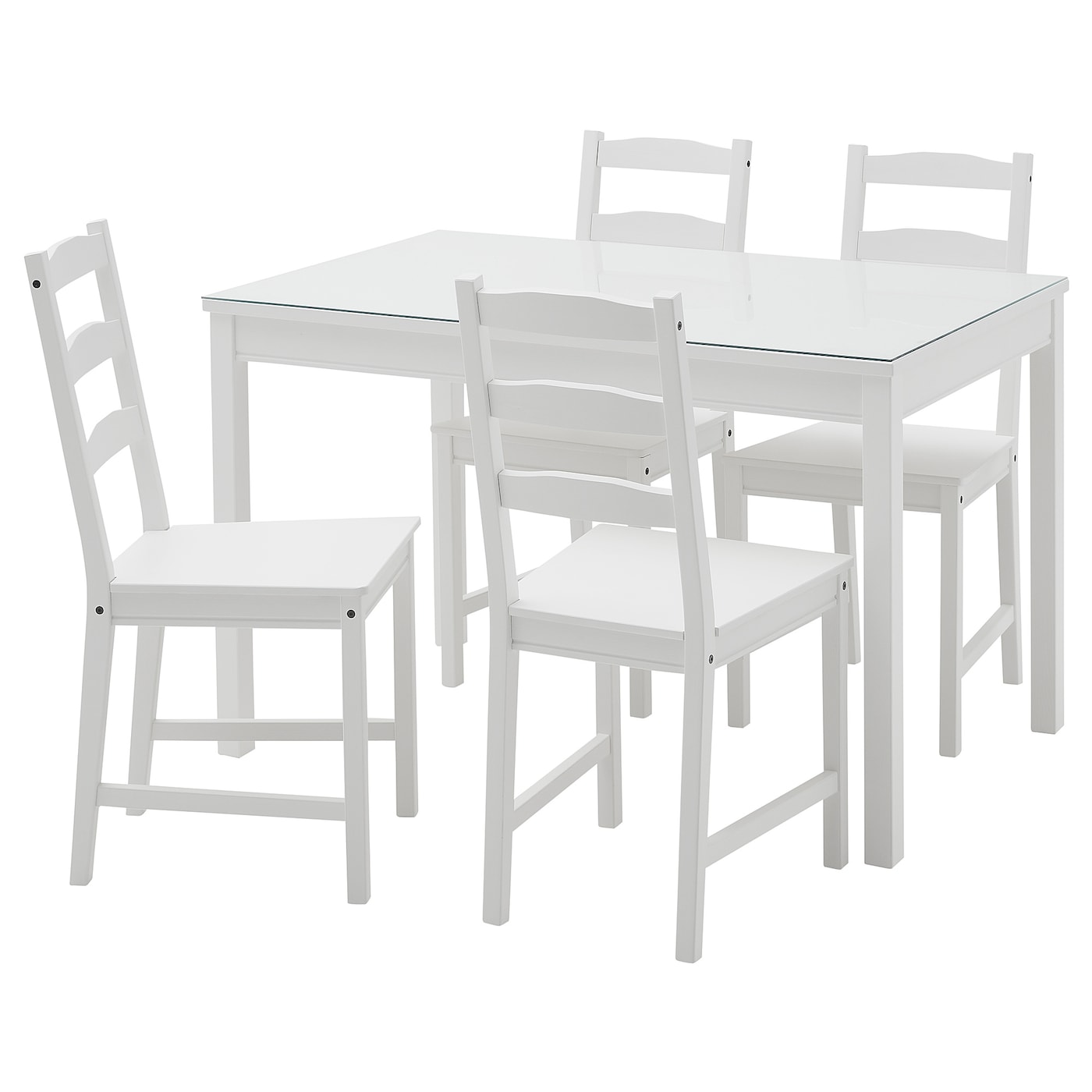 JOKKMOKK / JOKKMOKK table and 4 chairs transparent/white - IKEA