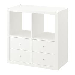 KALLAX shelving unit with underframe white/white - IKEA