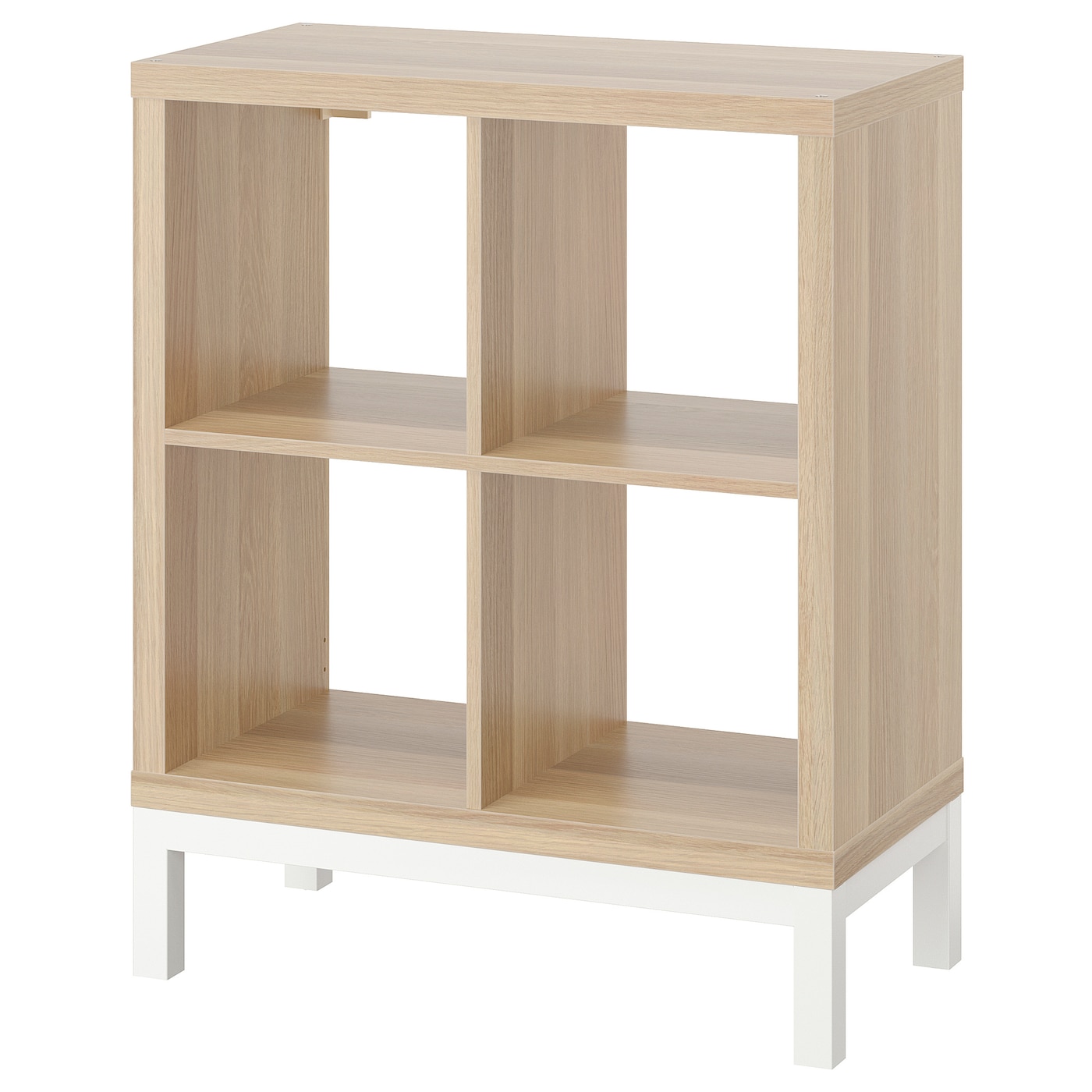KALLAX shelving unit with underframe white stained oak effect 