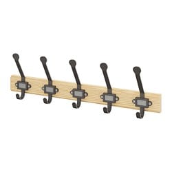 LANDKRABBA rack with 5 hooks, white, 50 cm (19 ¾) - IKEA CA