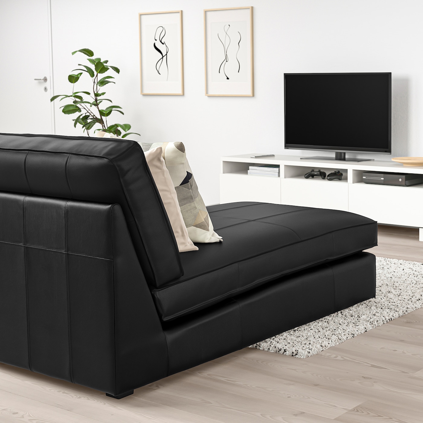 KIVIK chaise longue Grann/Bomstad black - IKEA