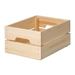 UPPDATERA Storage box - light bamboo 16x24x15 cm (6 ¼x9 ½x6 )