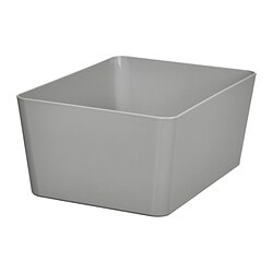 PANSARTAX storage box with lid, transparent grey-blue - IKEA