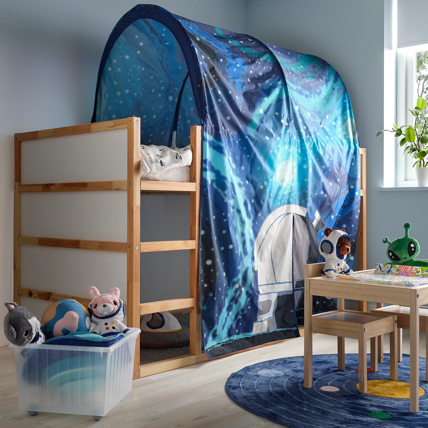 KURA bed tent space/blue - IKEA