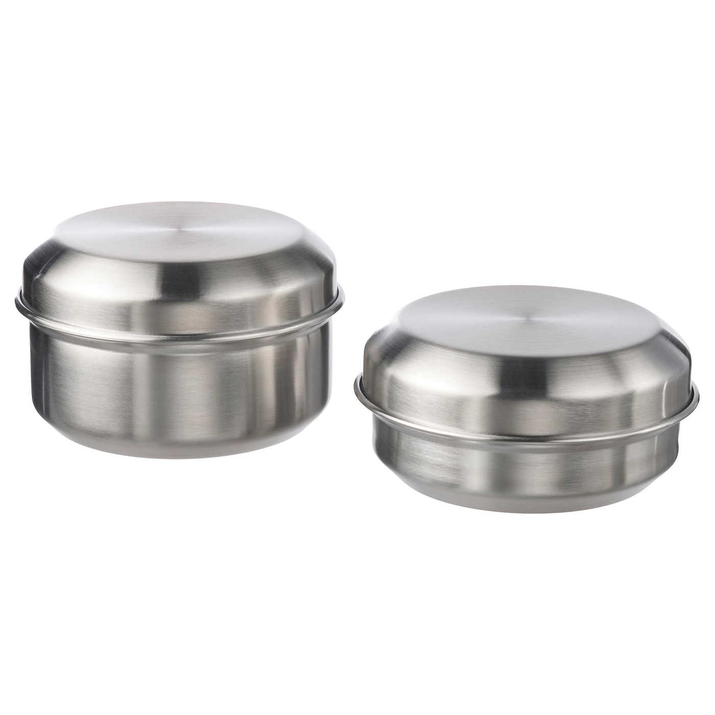 LÄTTUGGAD snack container, set of 2 stainless steel - IKEA