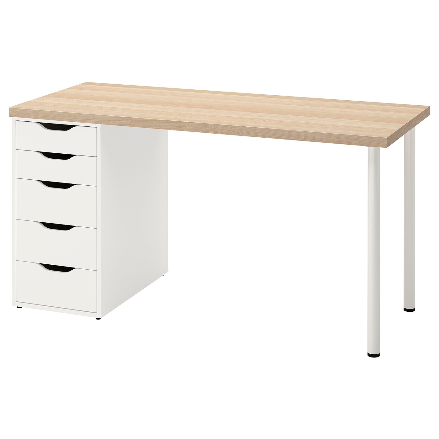 LAGKAPTEN / ALEX desk white stained oak effect/white - IKEA