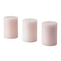 FENOMEN unscented pillar candle, natural, 19 cm - IKEA