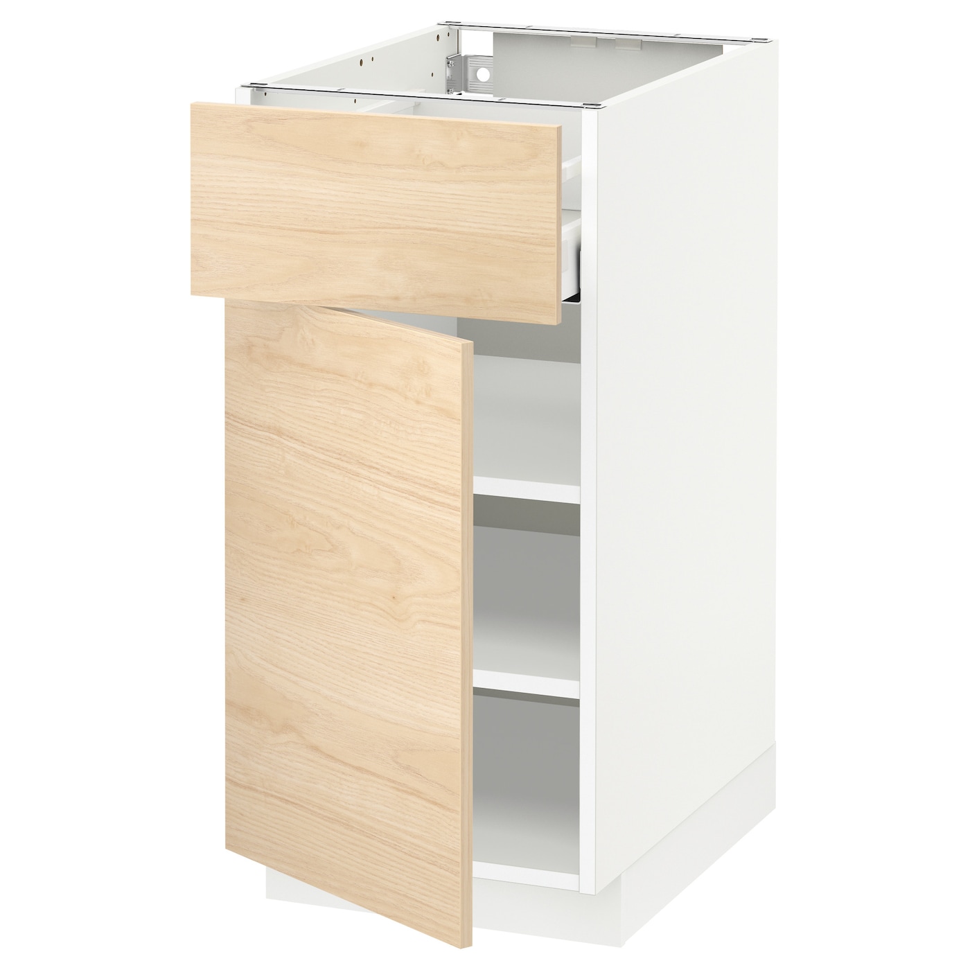 METOD / MAXIMERA base cabinet with drawer/door white/Askersund 