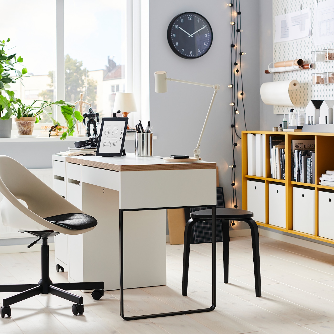 MICKE desk white/anthracite - IKEA
