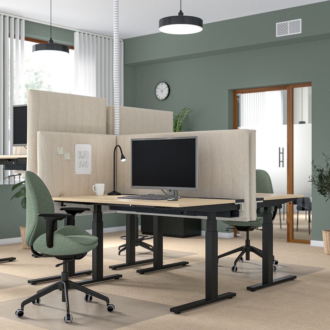 MITTZON acoustic screen for desk Gunnared beige - IKEA