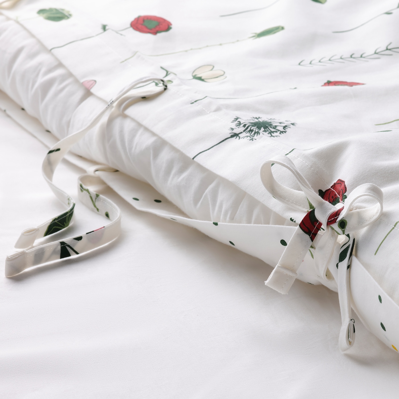 NATTSLÄNDA duvet cover and pillowcase floral pattern multicolour 