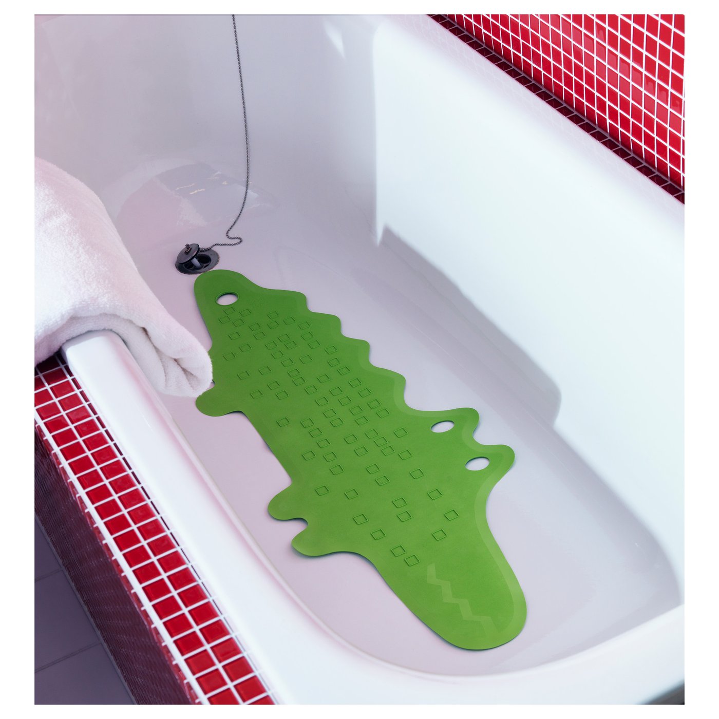 PATRULL bathtub mat crocodile green - IKEA
