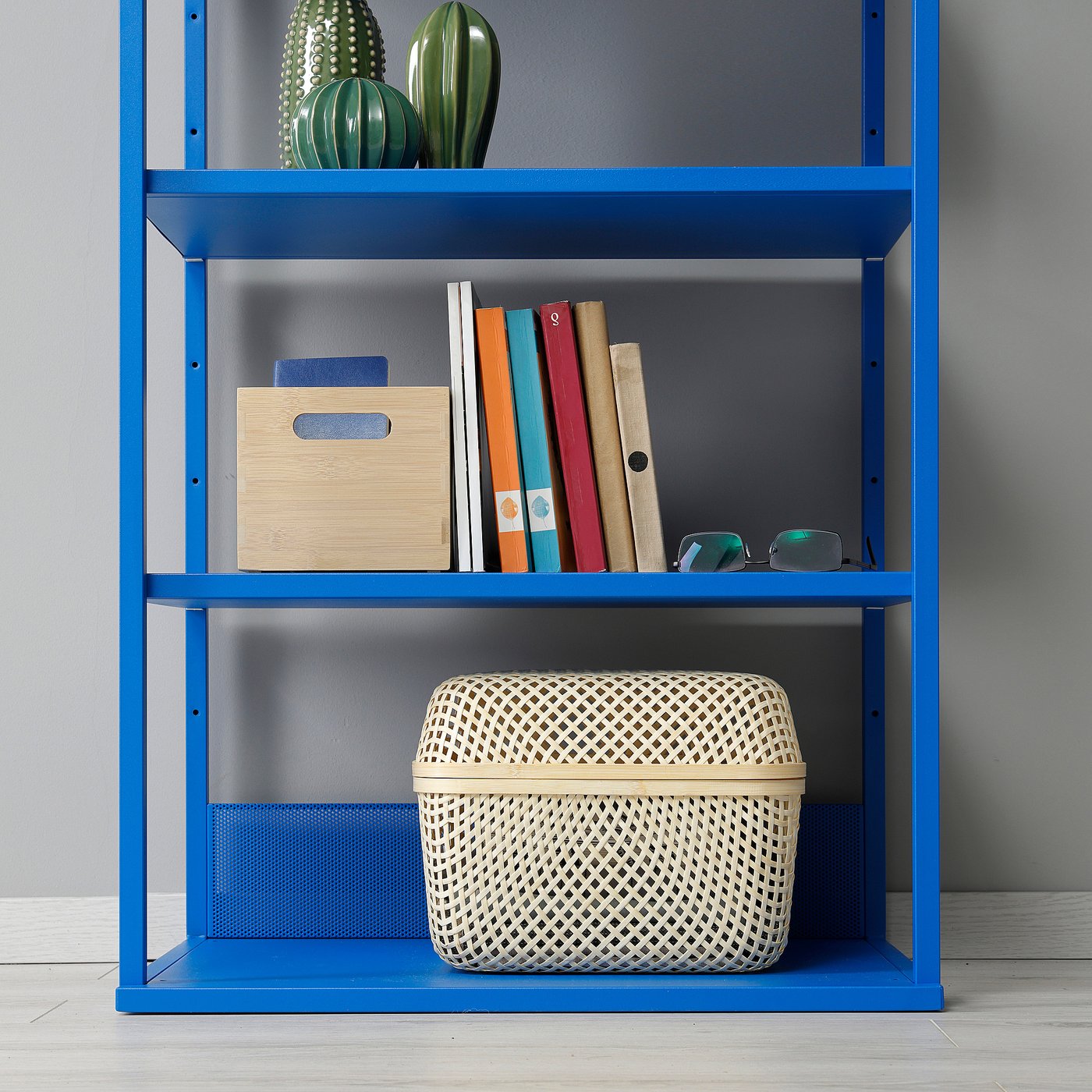 PLATSA open shelving unit blue - IKEA