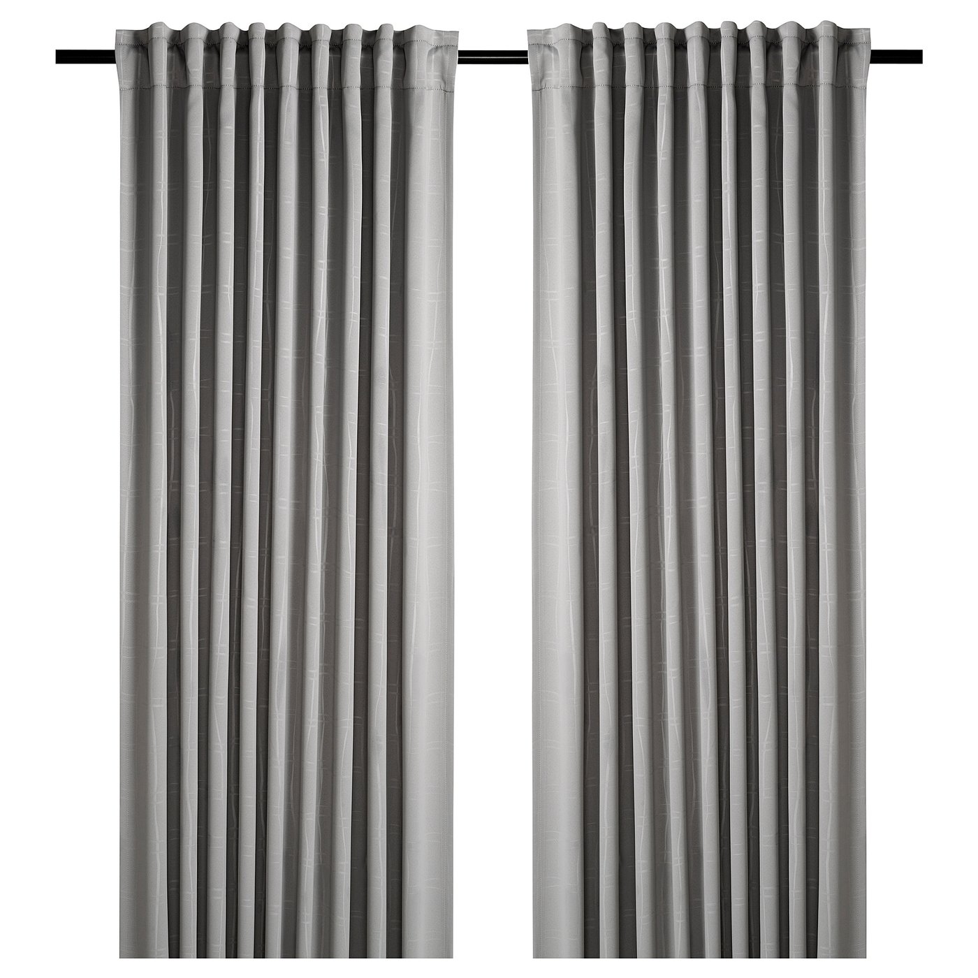 PRAKTTIDLÖSA room darkening curtains, 1 pair grey IKEA
