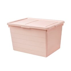 SOCKERBIT box with lid pink - IKEA