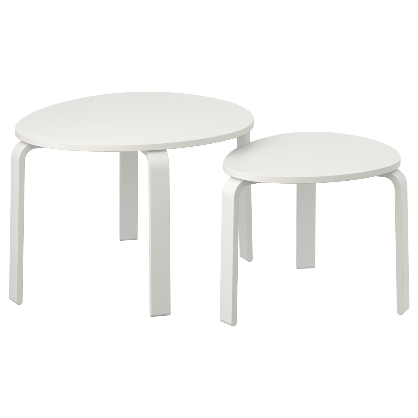 SVALSTA nest of tables, set of 2 white stain - IKEA
