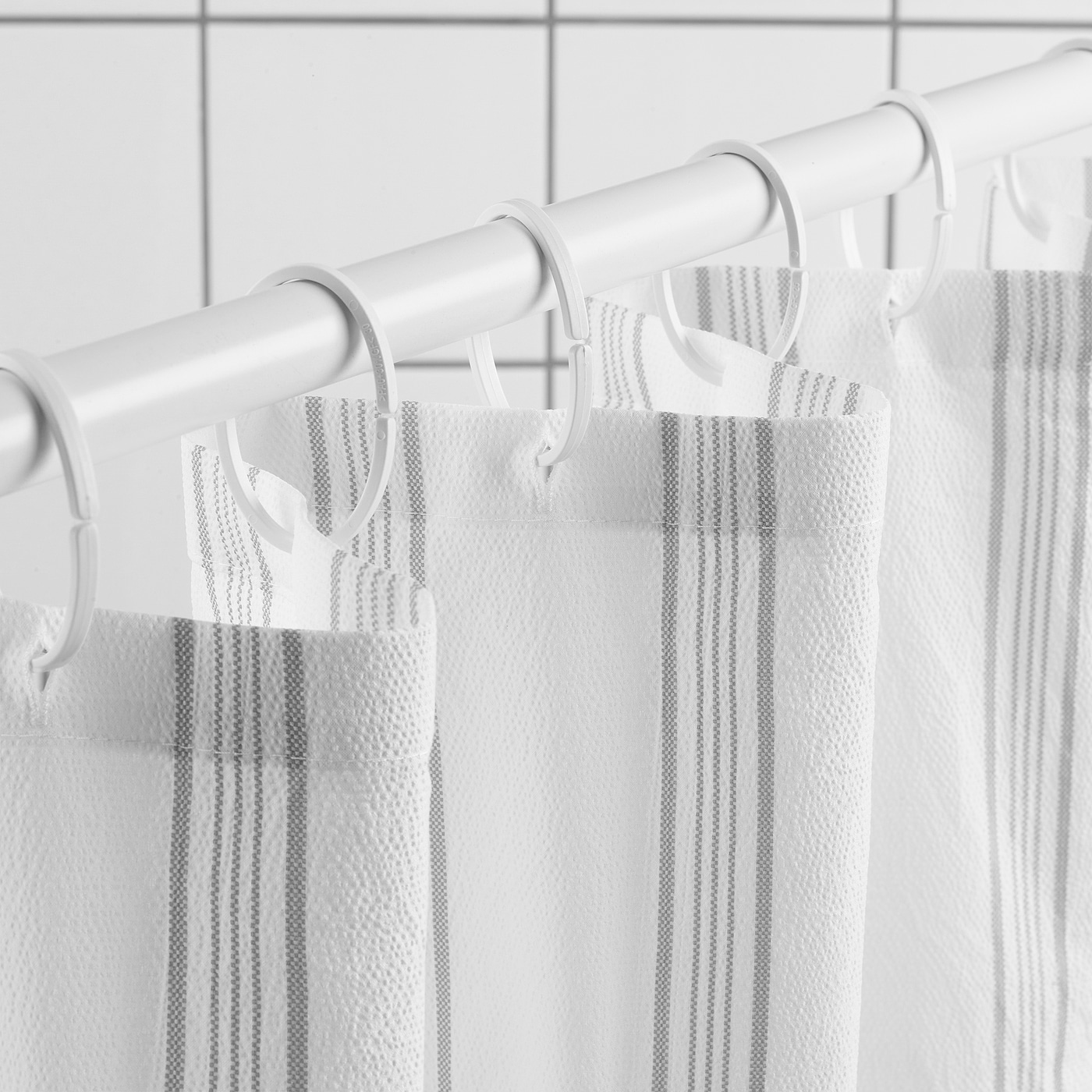 SVARTSTARR shower curtain white/grey - IKEA