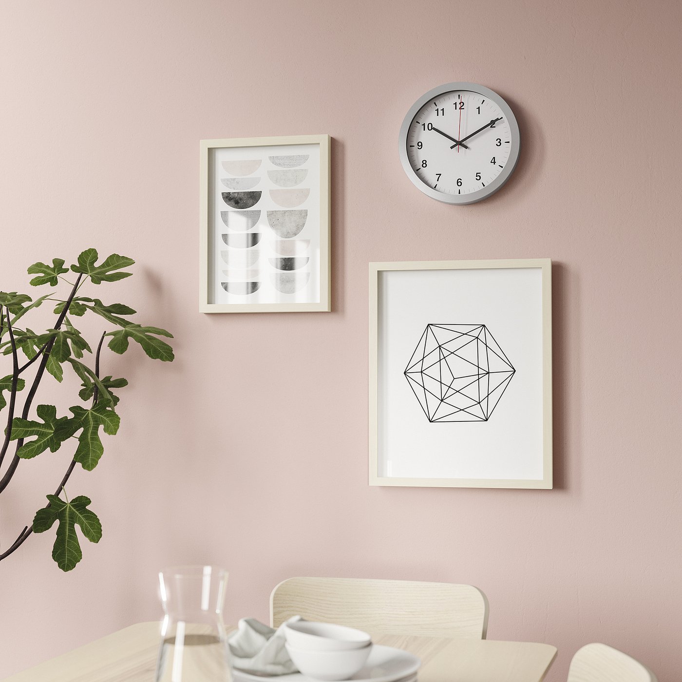 TJALLA wall clock silvercolour IKEA