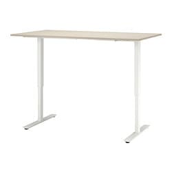 LAGKAPTEN 拉格开普/ ALEX 阿来斯书桌仿白色橡木纹/灰蓝色- IKEA